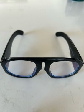 If You Dare Studios Black & Fashion Frames/ blue tint lenses